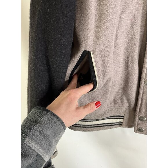 Vintage Avirex Wool Chain Stitched Spell Out Varsity Bomber Coat Mens XL - Picture 4 of 12